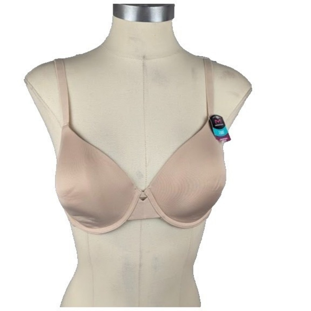 Maidenform Bra 38C Underwire T Shirt Lace Beige DM0074